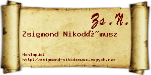 Zsigmond Nikodémusz névjegykártya